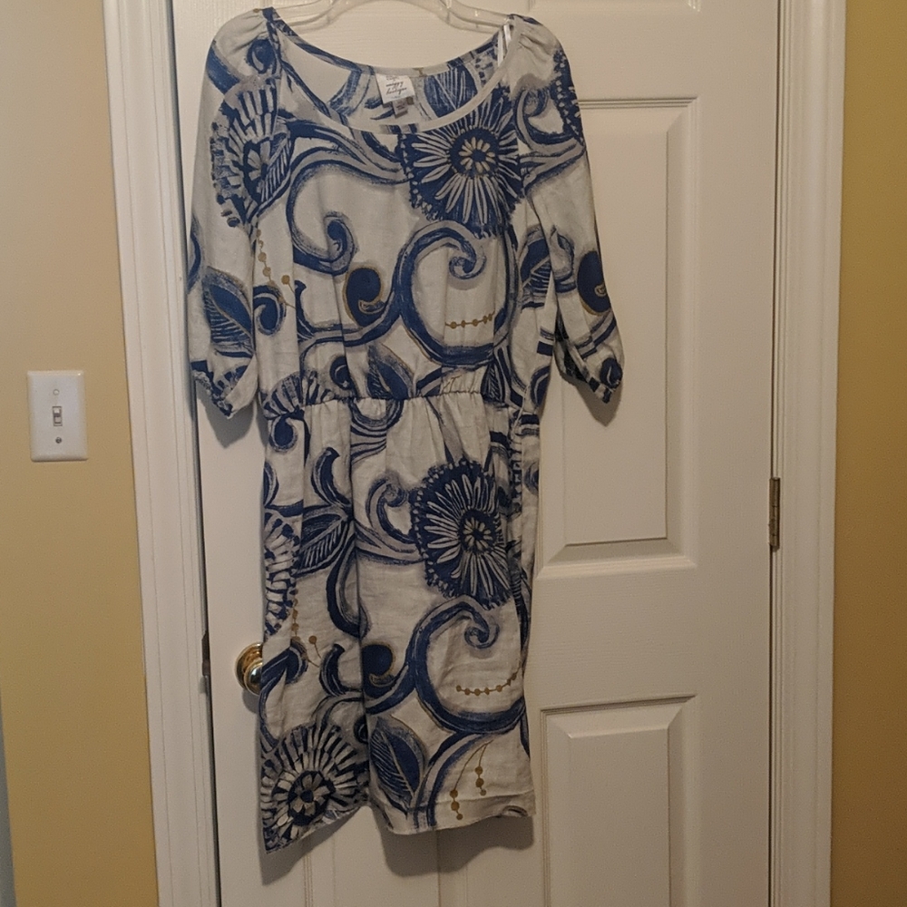 Linen shift dress